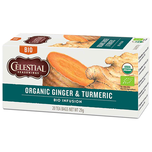 Celestial tea Organic Ginger & Turmeric tebreve 20st