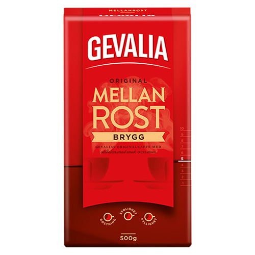 Gevalia Brygg Medium ristet formalet kaffe 450g