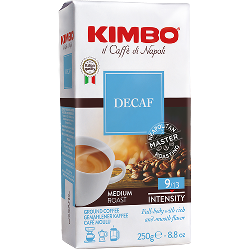 Kimbo Espresso Decaffeinato formalet kaffe 250g