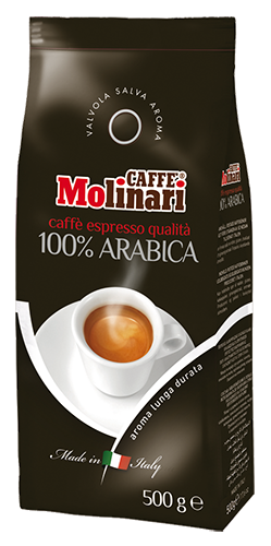 Molinari 100% Arabica kaffebønner 500g