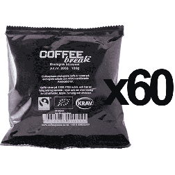 Coffeeplease økologisk mørkristet formalet filterkaffe 100g x60