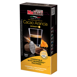 Molinari Cacao Arancia kaffekapsler til Nespresso 10st
